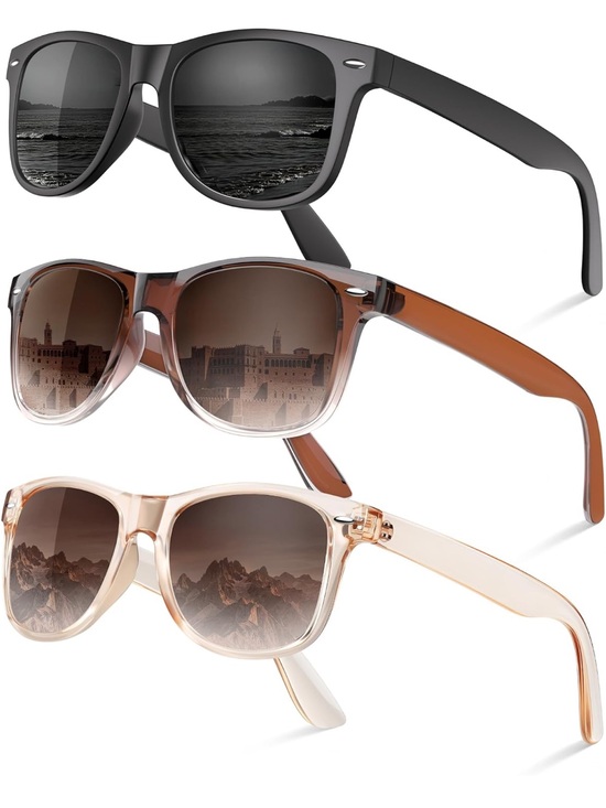 Accessories - Retro Polarized UV400 Protection Sunglasses for Women Driving Travel 3 pair